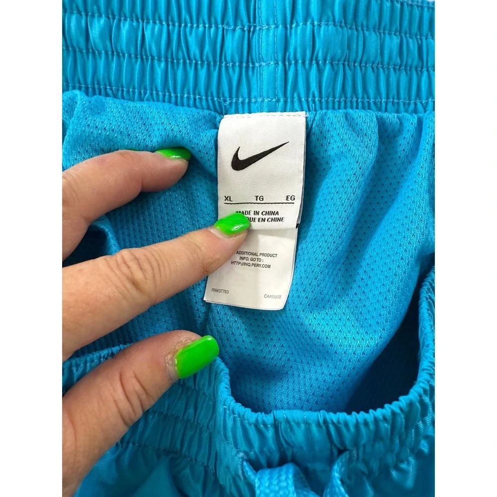 Nike Blue‎ Swim Shorts Athletic Mesh Lined Mens XLarge